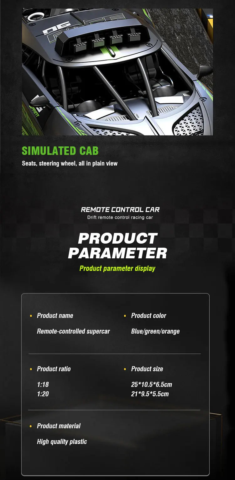 RC Car Toy 2.4G Drift Racing Remote Control Car High Speed Off Road Racing Car Toys for Boys Christmas Indoor Outdoor Gifts