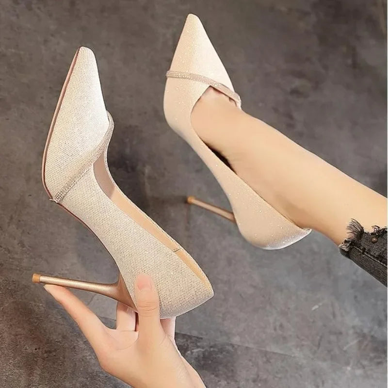 Women's Shoes Heel Trend New Spring Summer Pointy Wedding High-heeled Shoe Flashion elegant Chic and Elegant Stiletto Pumps
