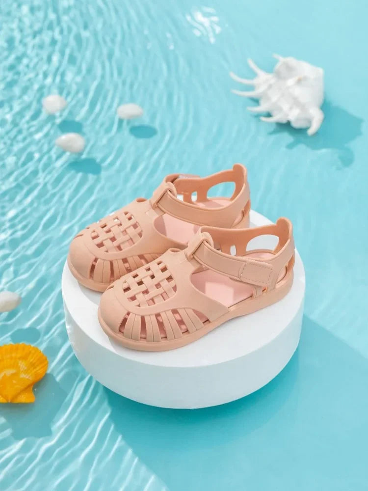 Hochwertige Kinder Strand Schuhe Meer Sommer 2025 - Mädchen Sandalen Baby Weich Rutschfest - Prinzessin Jelly Schuhe Jungen Römische Flip-Flops
