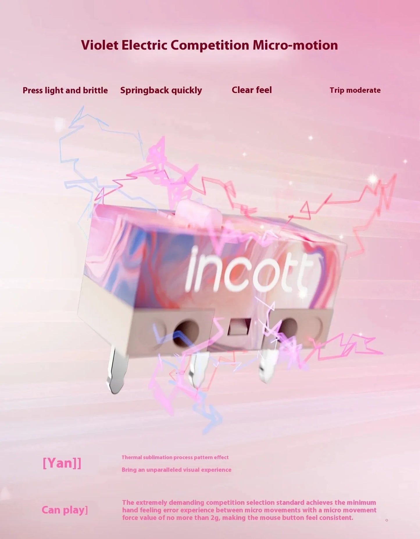 Incott 029 Kabellos Gaming-Maus - PAW3395 32000dpi 34g