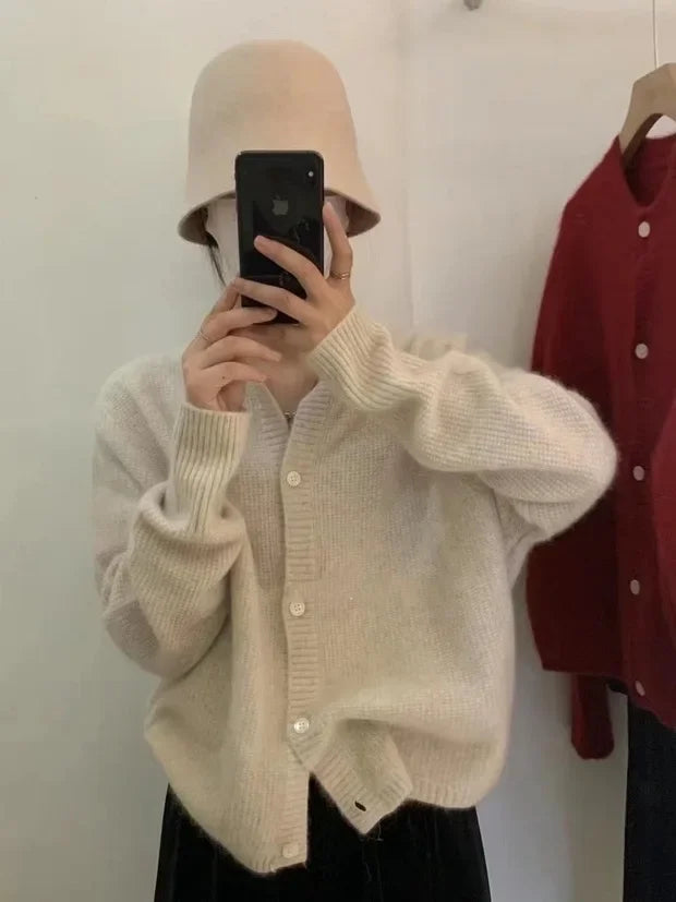 LIBIELY Cardigan Rundhals Kuschelig Warm Polyester - Kapazität Standard Leistung Hoch Größe M/L