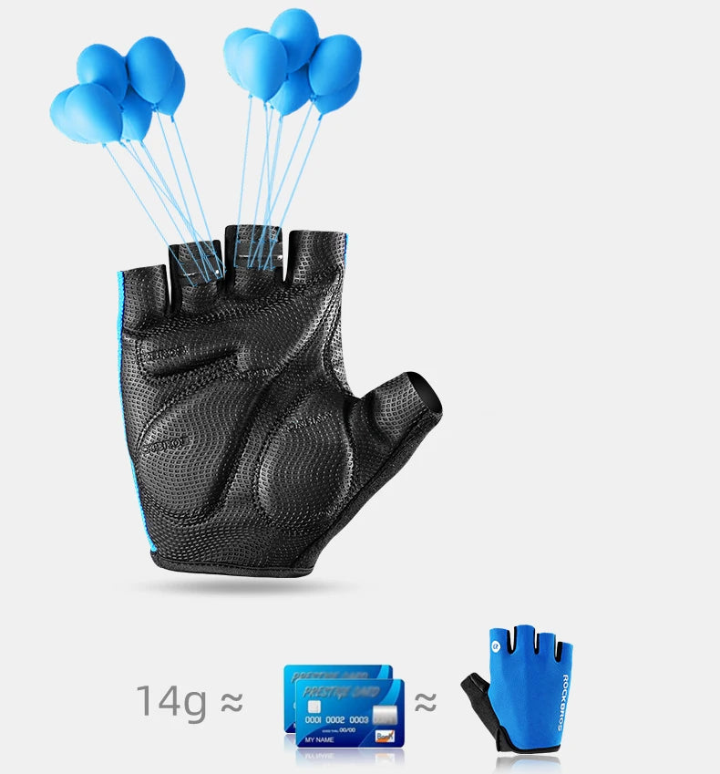 ROCKBROS Radfahren Fahrrad Handschuhe Halb Finger Stoßdämpfend Atmungsaktiv MTB Berg Fahrrad Sport Handschuhe Männer Frauen Radfahren Ausrüstung