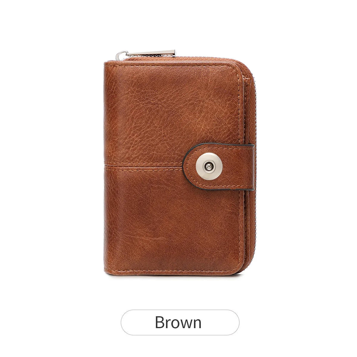 Neue Frauen Geldbörse Retro Dreifach RFID Schutz Kurz Stylish Design Große Kapazität Reißverschluss Schnalle