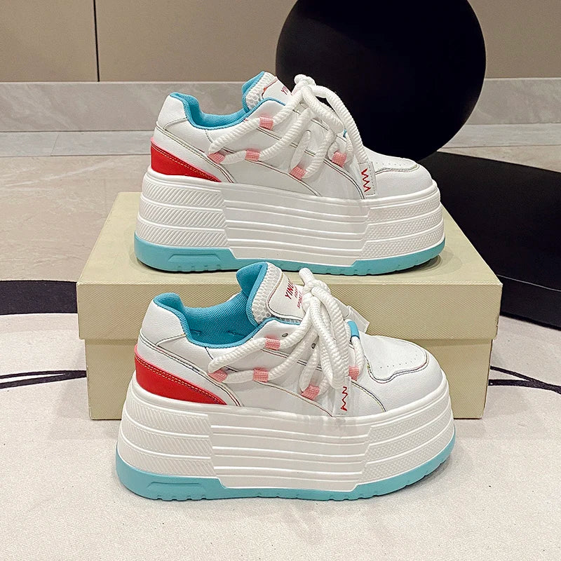 ShoeStyle Classic 8cm Plateau - Gummisohle Meshfutter 37-42