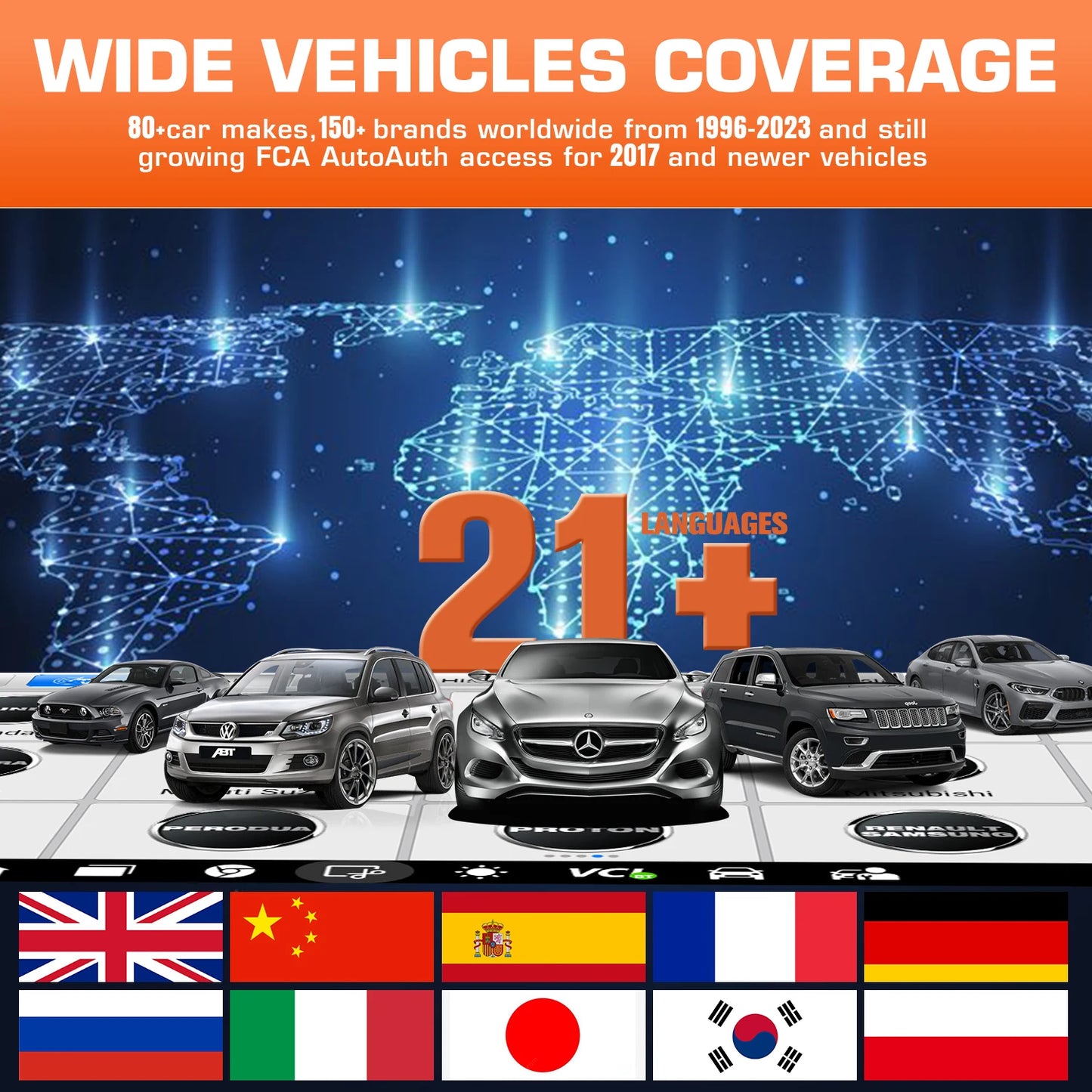 Autel MaxiCOM MK808BT Pro OBD2 Scanner Instrument de diagnosticare auto Cititor de coduri cu test activ, diagnosticare completă a sistemului, peste 28 de servicii