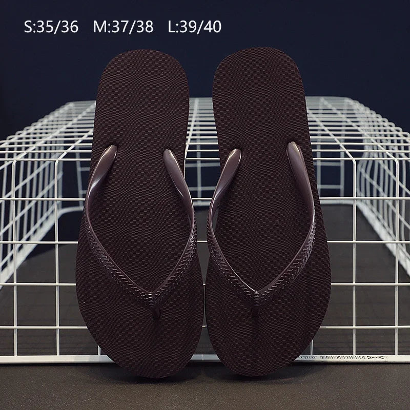 Women Summer Slippers Solid Beach Flip Flops Anti-slip Slipper Casual Shoes Home Shoes Women Simple Comfortable Beach Shoe