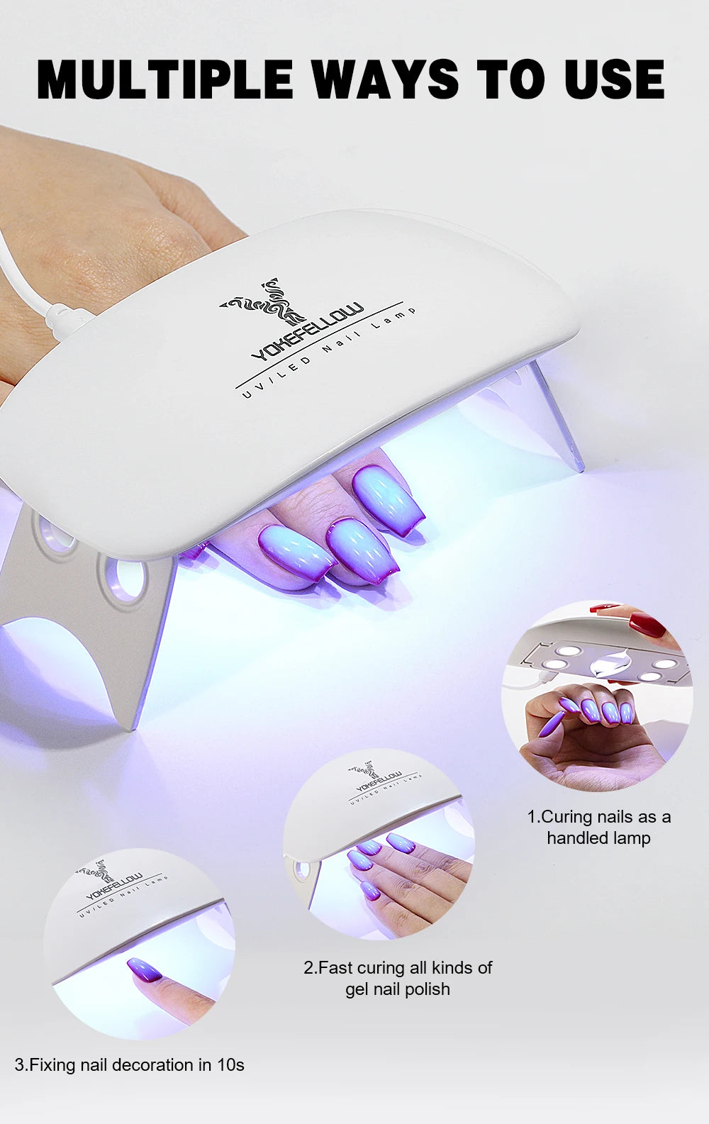 Commodity 168W UV Lampe Wiederaufladbar - 48 LEDs Kabellos