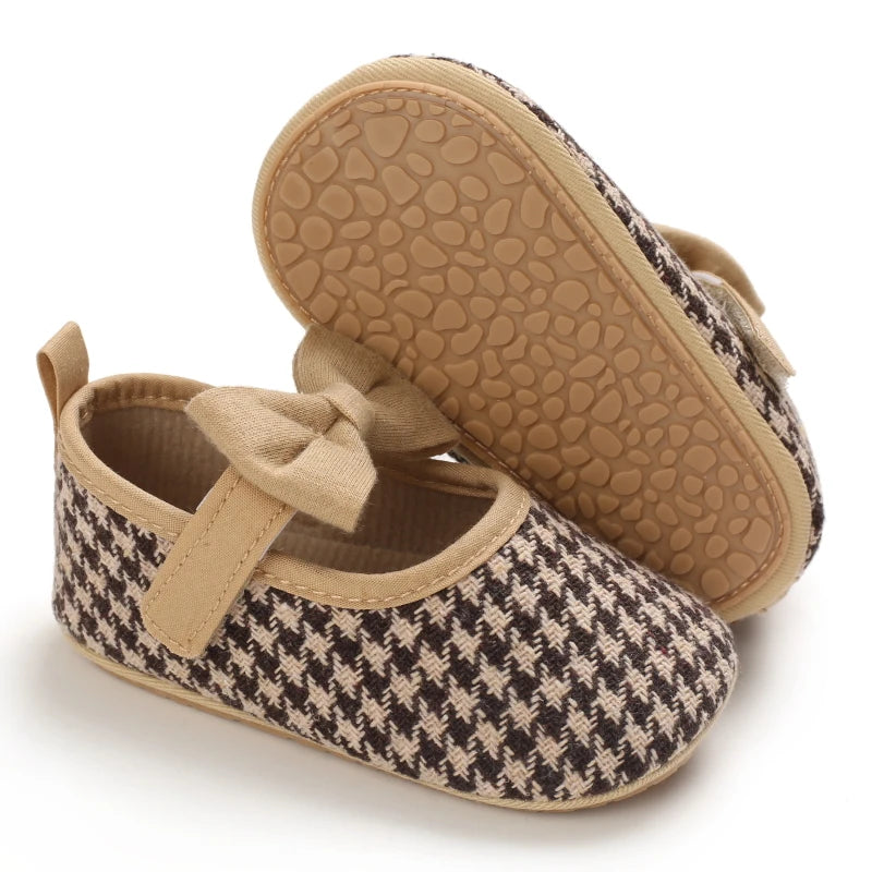 Frühling Herbst Neuer Stil Kleine Duft Gitter Prinzessin Schuhe 2025 - Neugeborene Baby Mädchen Gummisohle Rutschfest Erste Laufschuhe