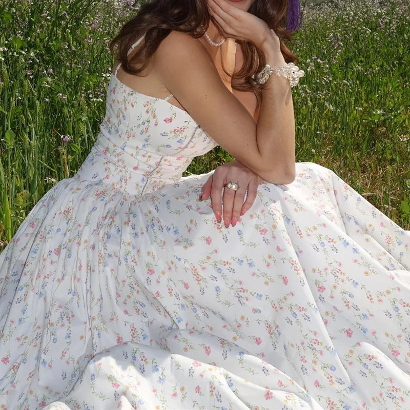 Luna Belle Elegantes Sommerkleid - Blumen Maxi S-XL