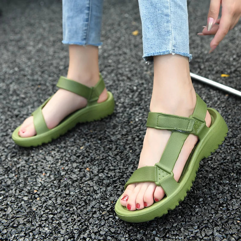 Sommer-Sandalen 2025: Womens Sandals Summer Trend Anti-slip Wear-resistant - Lightweight EVA Flat Sandals Women Outdoor Beach Shoes Collection