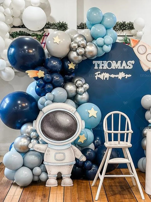 Weltraum-Ballon-Set 2025: 132-teilig Astronaut-Rakete - Space Party Collection