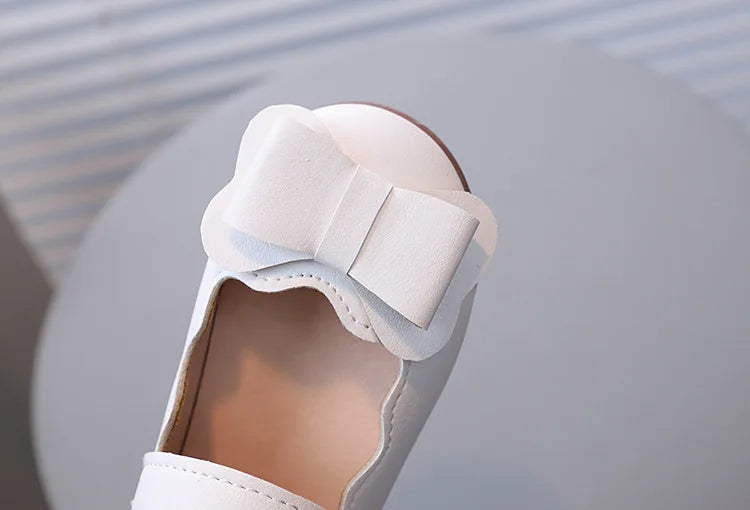 Mädchen-Schuhe 2025: Girls-Bow Leather Children's-Fashion - Casual Flat Collection