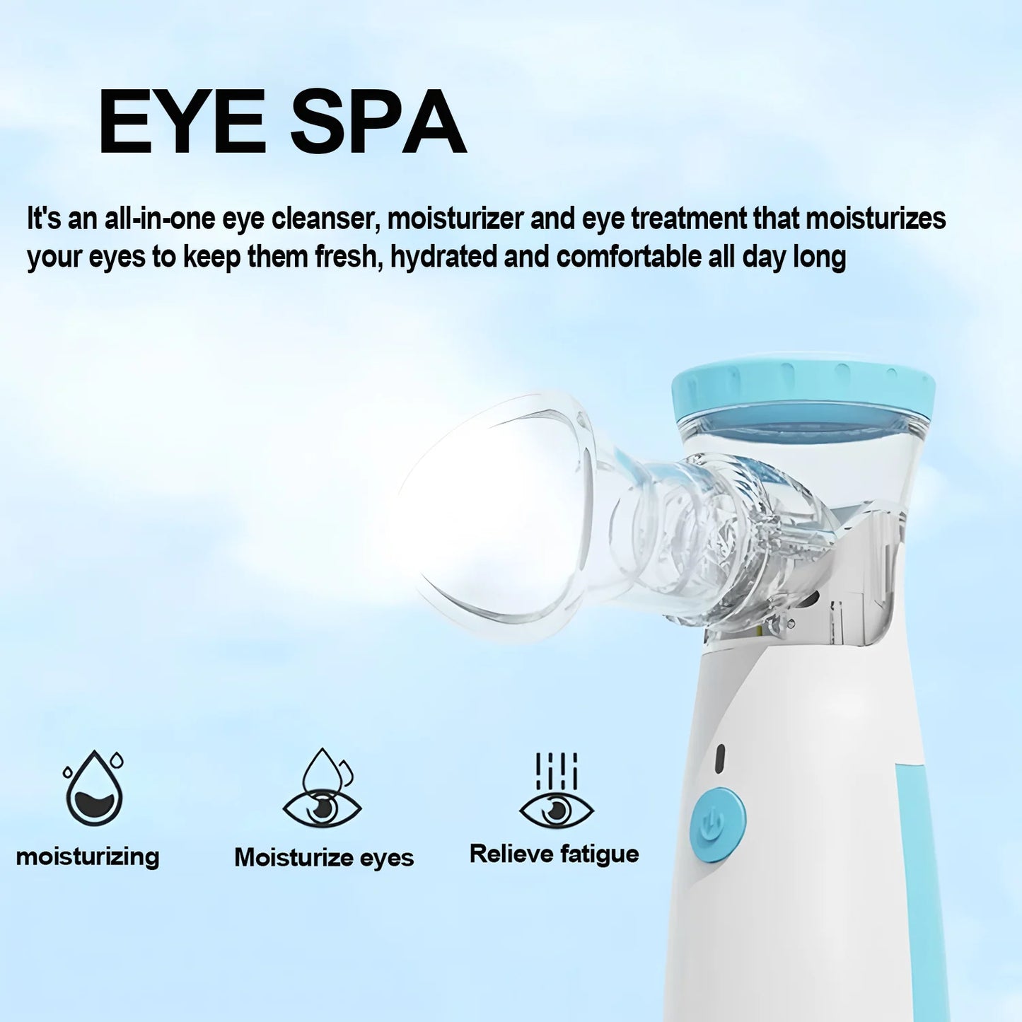 Eye Nebulizer Handheld Eye Moisturizer Atomizer Household Eye Sprayer Eyeshade Mesh Nebulizer Eye SPA Relieve Eye strain