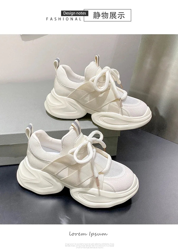 GXMGST Damen Sneaker Atmungsaktiv - PU Material, Flach