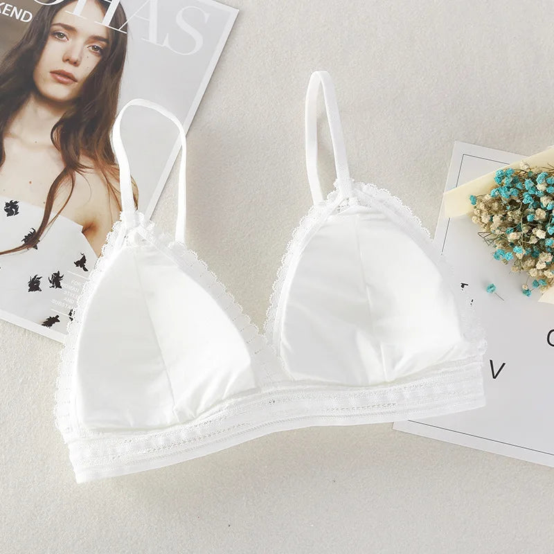 elegant Floral Lace Bra Top For Women Push Up Female Lingerie breathable Bralette Removable Pad Thin Fashion New Wireless Bras