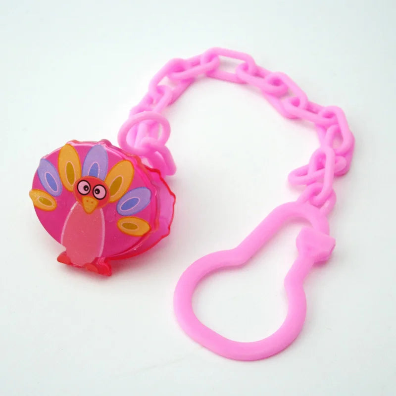 Etyakids Clip pentru suzetă cu animale din desene animate - Clip 0-36 luni 22 cm