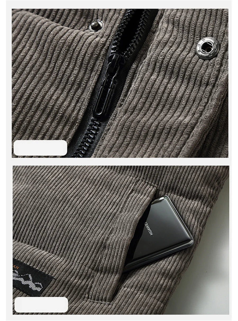 Hebei Weste Warm - Größe 5XL, Corduroy, Gepolstert