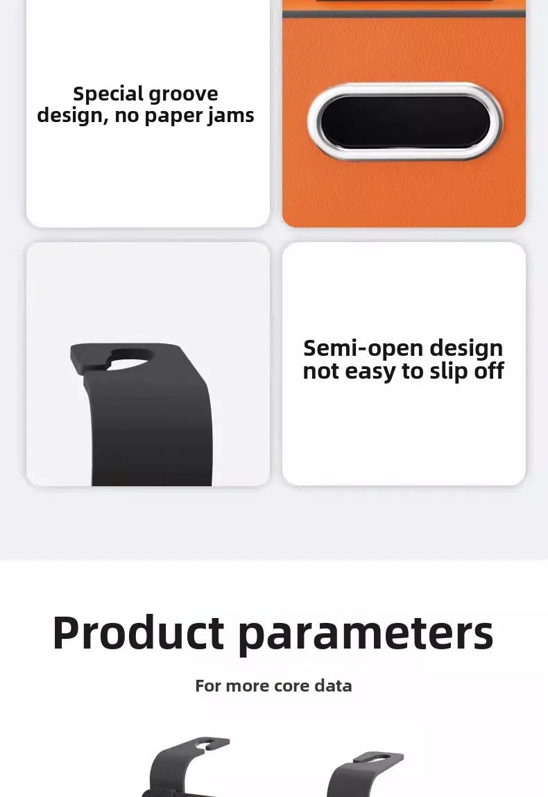 Scaun auto spate banchetă piele multifuncțională cutie de depozitare cutie de șervețele auto geantă de depozitare suport pentru pahare de apă cu cârlig cutie de depozitare