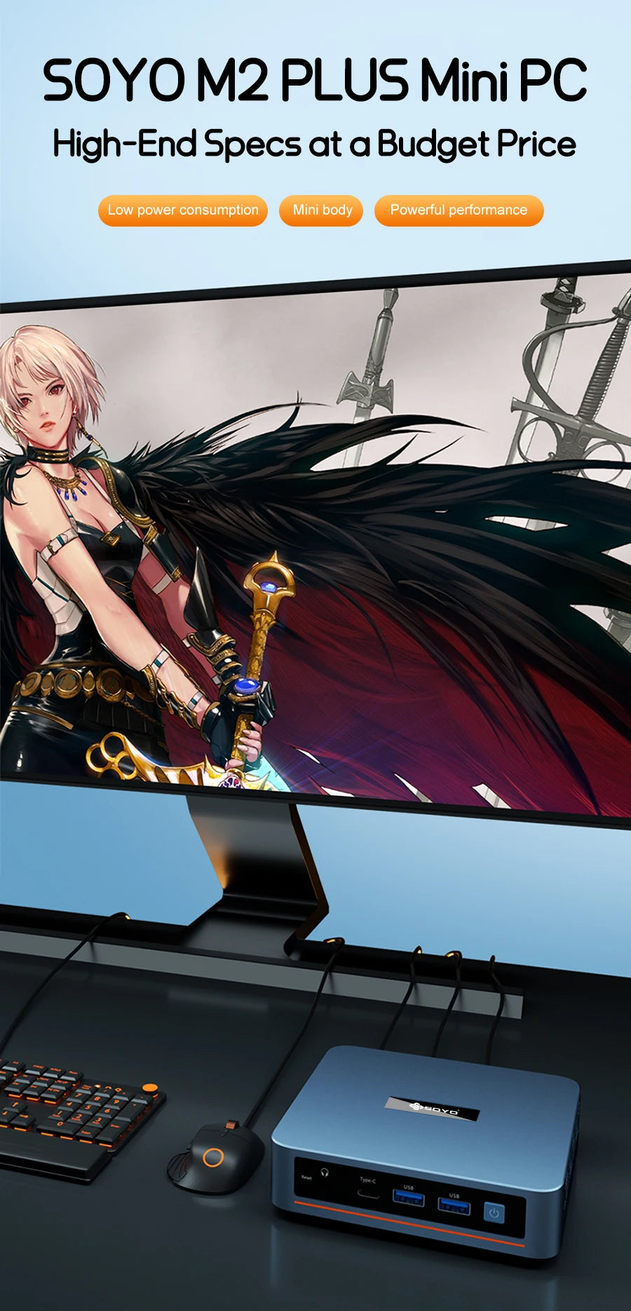 SOYO M2 Plus V1 Intel N100 - 16 GB, 3,4 GHz, Compact