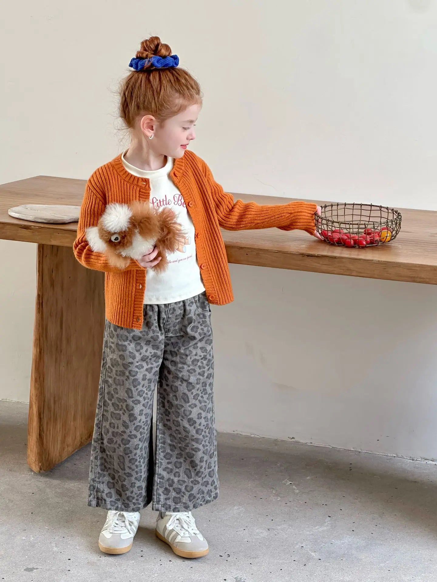 KoreanGirls Cardigan Stripe Design - Baumwollmischung Größe 3-6Y Reguläre Passform