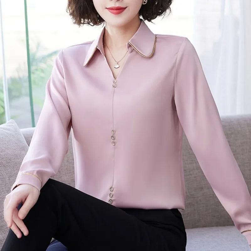 LIDOUCN Turn-down Kragen Top - Größe Regular, Polyester