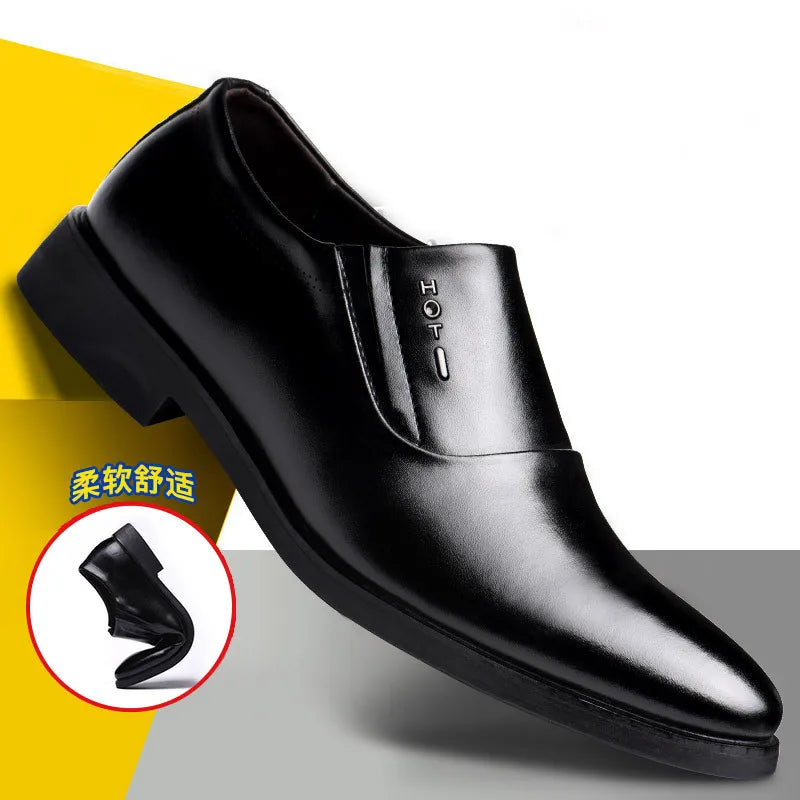 Elegant Men's Dress Shoes 2023 Summer Social Shoes Men's Fashion Elegant Formal Wedding Shoes Men's Set Office Oxford Shoe Men