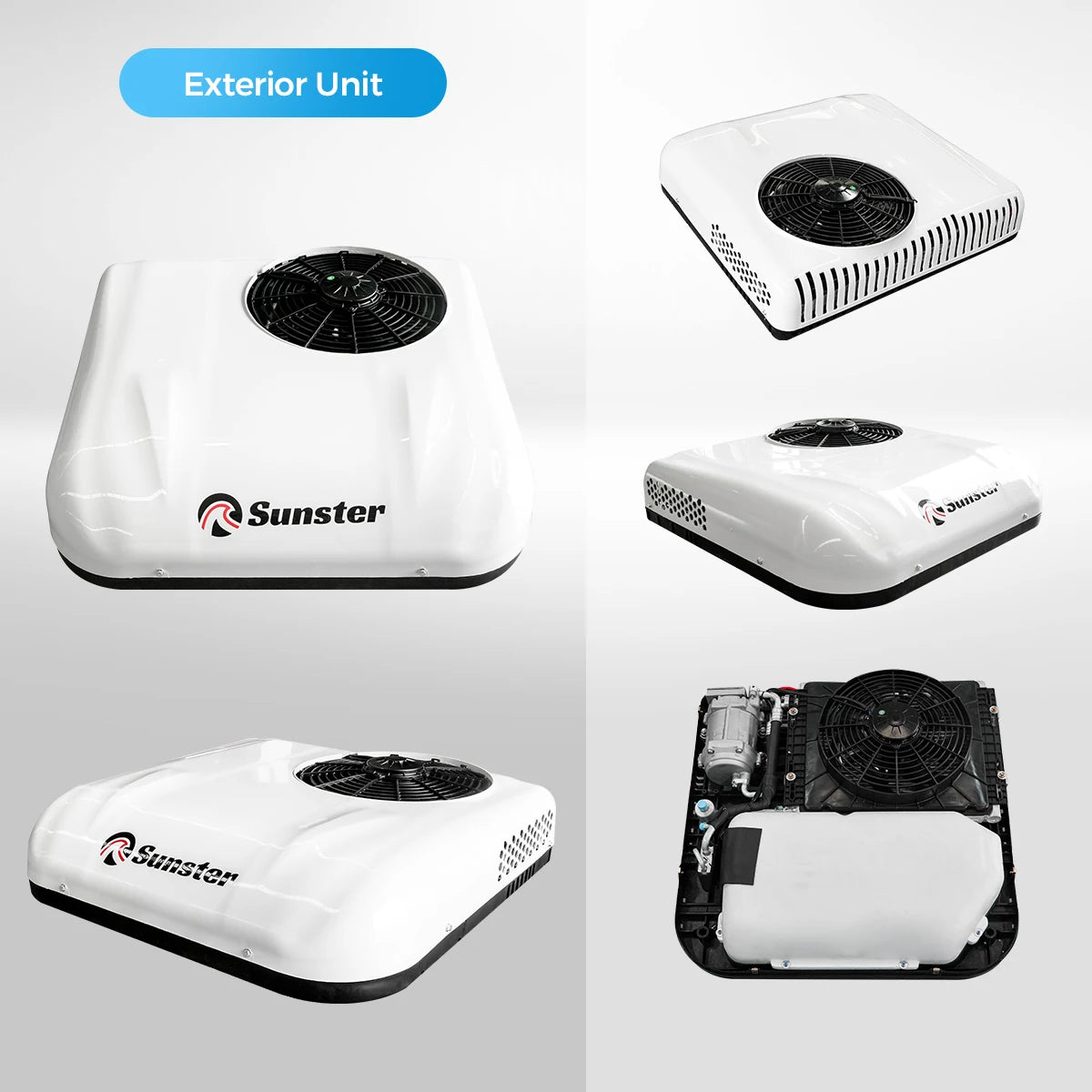 12/24V RV Air Conditioner Rooftop Air Conditioner for Cooling, Easy-to-install 12V RV DC Unit for RVs, Camper and Trucks, Etc.