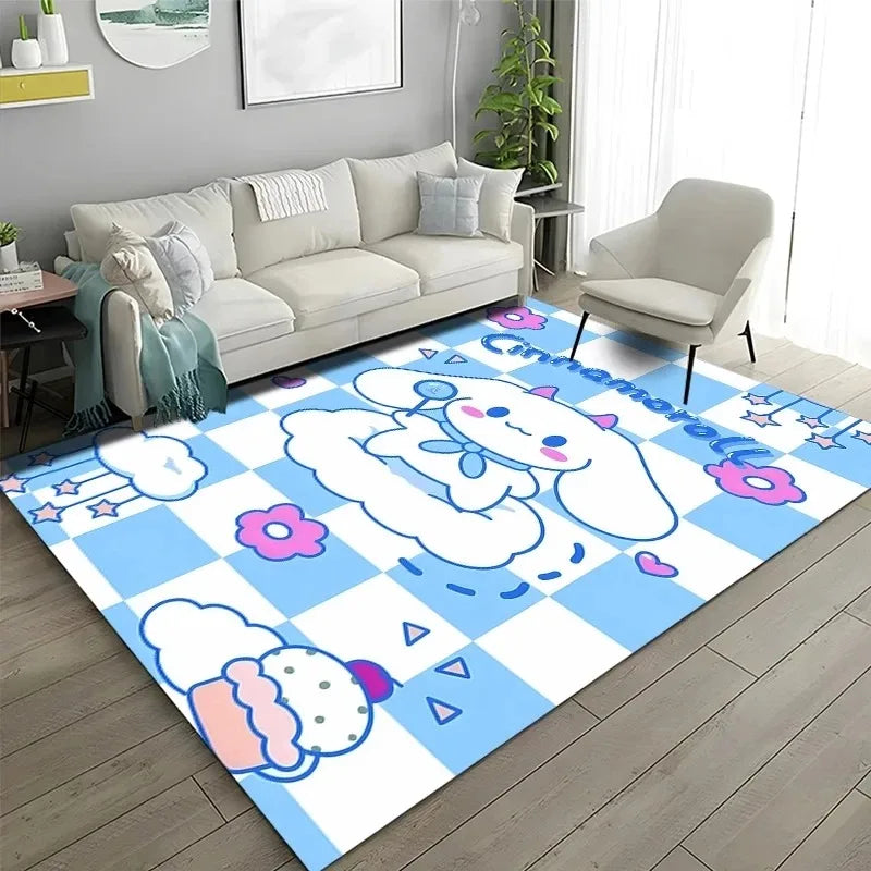 Cute cartoon Sanrio cinnamon dog printed carpet kids room game non-slip soft floor mat living room bedroom home decoration
