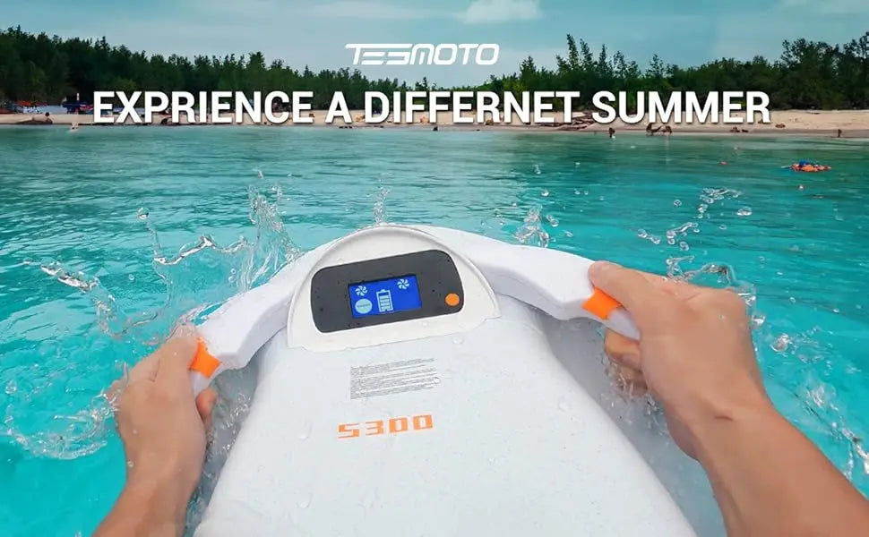 Elektro-Surfboard 2025: TESMOTO S300 Electric Surfboard Up To 80 Minutes Playtime Water Sports Bodyboard Electric Kickboard Women/Men Swimming Pool Collection