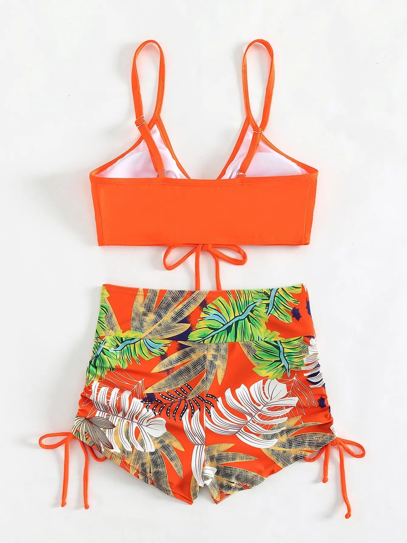 Damen Bikini 2025 - Hochtailliger Drawstring Front Shorts Bikinis für Frauen