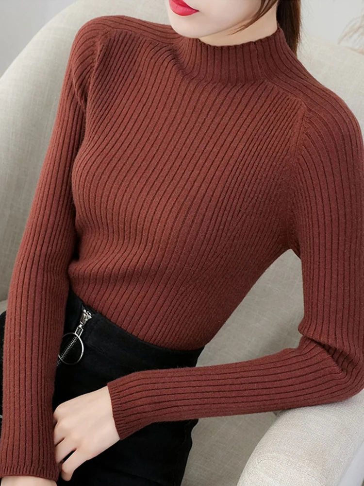 LiaWolle Pullover - Fein Gestrickt Elastisch Größen S XL