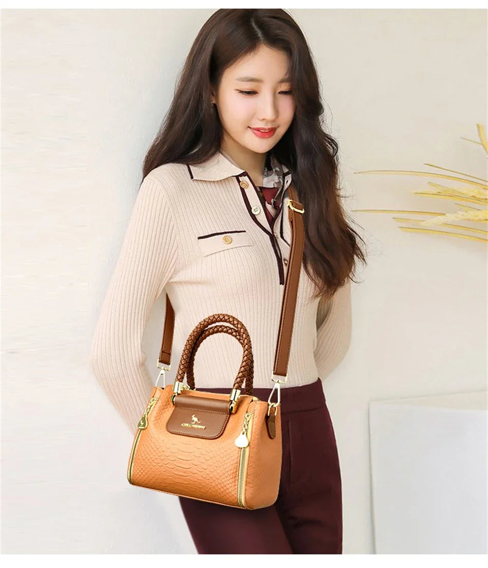 Fashion Crossbody Bags for Women Designer Ladies Purses and Handbags High-quality Soft Leather Women Shoulder Messenger Bags Sac