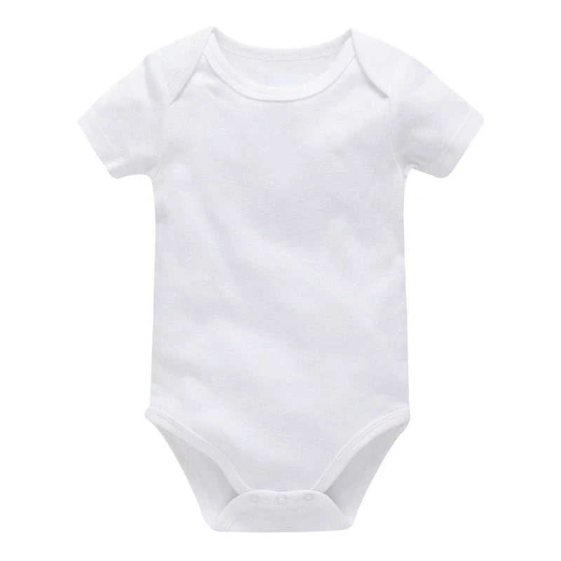 Baby Clothes 100% Cotton Girls Rompers Summer Short Sleeve White Baby Boys Bodysuit Newborn Clothing 3 5 Pcs/Set Infant Pajamas