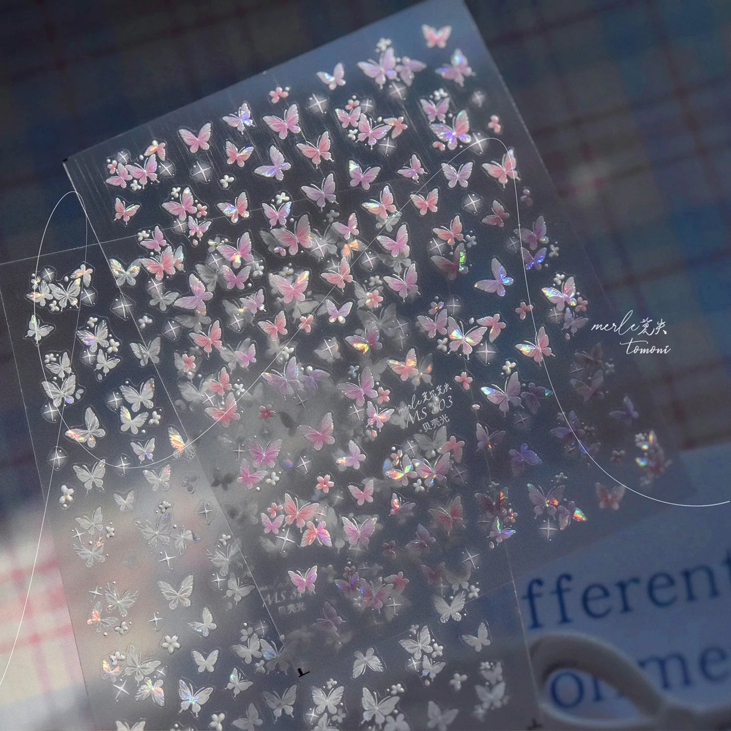 Hign MS803 Nail Art 5D Strălucitoare - 1 Foaie PET 8.3x10mm