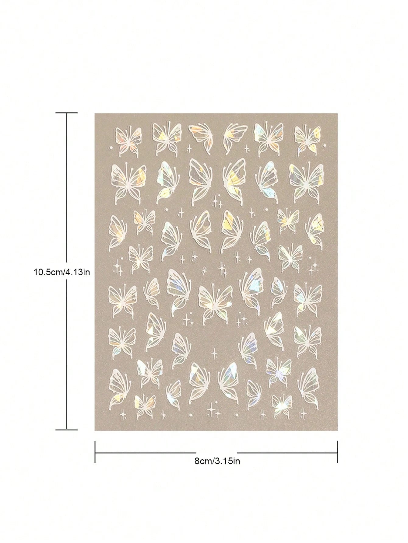 Choice 5D Nagelsticker Transparent - Muschel Seestern 3D