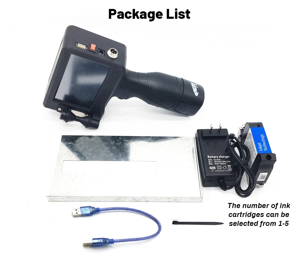 YUN DUAN Handheld Tintenstrahldrucker Schnell Trocknende Tinte Tintenstrahldrucker Tragbar Drucker Für Ablaufdatum Logo Plastikbeutel Glasflasche
