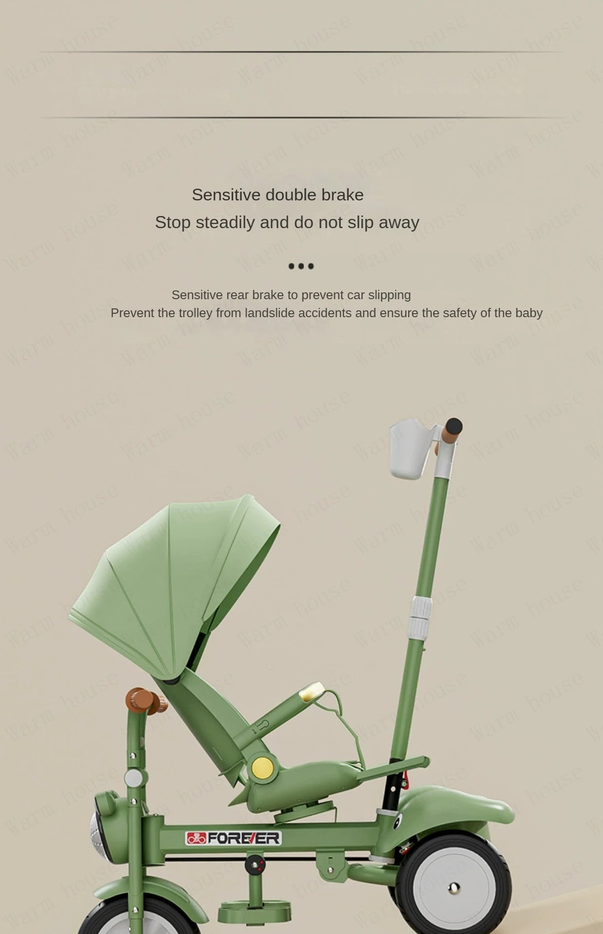 Neues Kindertrikot, Recliner und Sitzender Foldable Portable Stroller, 1-6 Jahre Alt Multifunktionales Kinderfahrrad