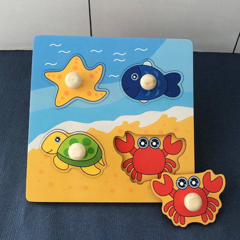 Montessori Holzspielzeug 2025 - Lernspielzeug Puzzle Kinder 1-3 Jahre Back to School