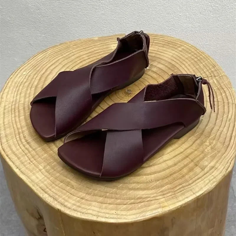 Summer New Women's Sandals Fashion Open Toe Women Classic Retro Gladiator Flat Casual Beach Roman Women's Shoes Mujer