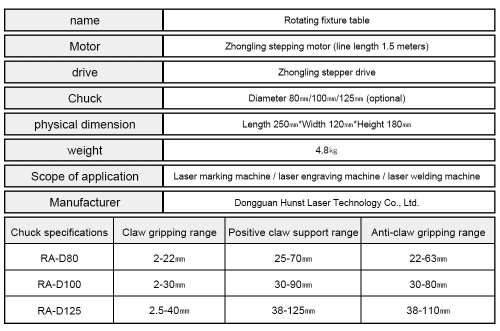 DIGRAY Rotary Befestigung RA-D80A Rotary Gerät mit Drei Chuck +DM5042 Treiber für UV CO2 & Faser Laser Markierung Maschine