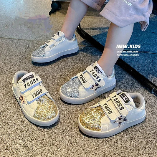 Baby Frühling Herbst 2025 - Mode Sequined Catwalk Style Süße Studenten Sneakers - Flache Vulkanisierte Schuhe Komfortable Kinder 7-13J