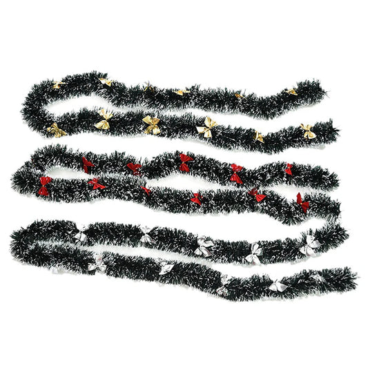 2M Weihnachtsgirlande-Dekoration, grüne Weihnachtsbaumschmuck, DIY-Girlande mit Schleife, Weihnachtsdekoration für Zuhause