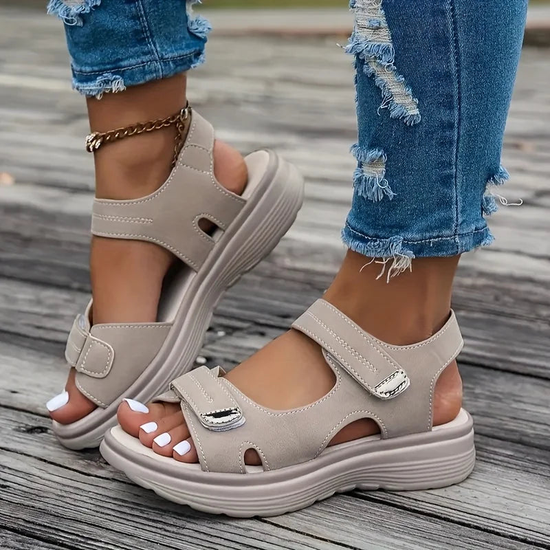 Sommer Keil Sandalen Für Frauen 2025 Neu Mode Rutschfest Strand Schuhe Frau Leicht Casual Platform Plus Size Sandalen Frauen