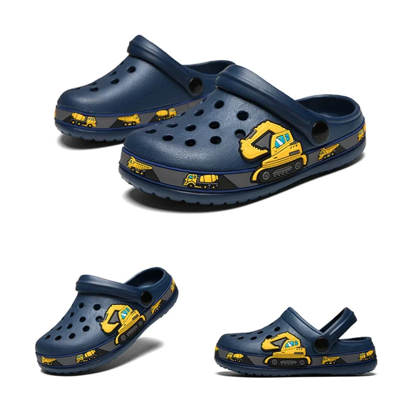 Kinder-Gartenschuhe 2025: Einhorn-Dinosaurier Strand-Sandalen Sommer Loch - Beach-Sandals Kollektion für Kinder