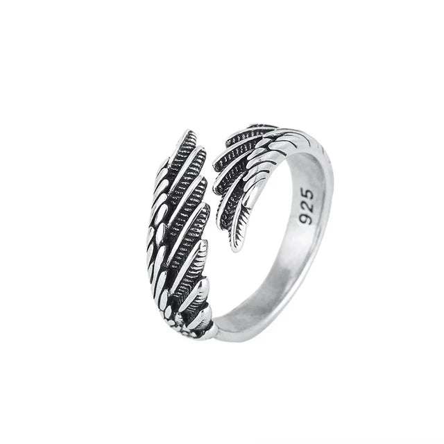 BFCLUB Ring Flügel 925 Sterling - Nickelfrei Größe 58
