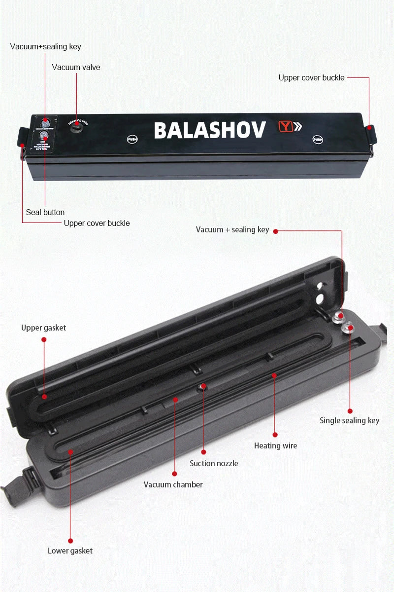 ProVac VZ1 Vakuumierer Haushalt - 220V, 15 Beutel, Kompakt