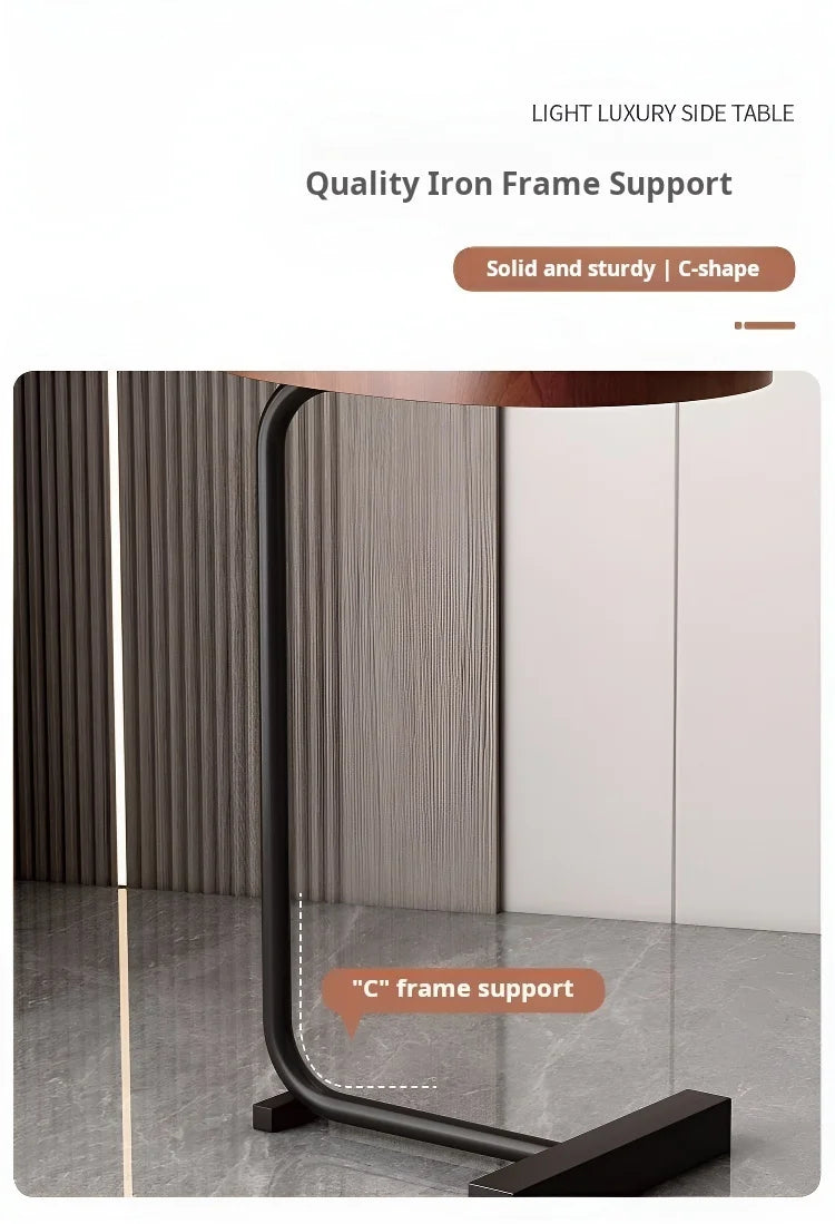 Home Small Apartment Mini Side Table Movable Coffee Table Livingroom Sofa Corner Storage Rack Minimalist Lightluxury Furniture