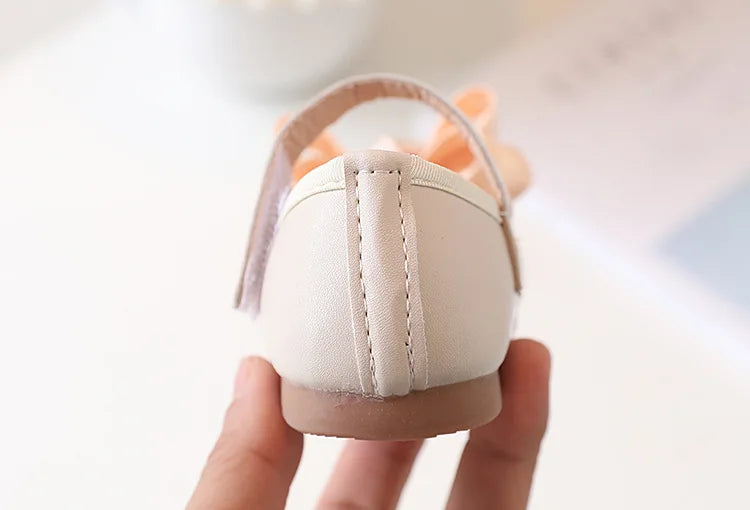Mädchen Leder Schuhe 2025 - Süße Prinzessin Schleife Einzelschuhe - Frühling Herbst Casual Flats Weiche Sohle