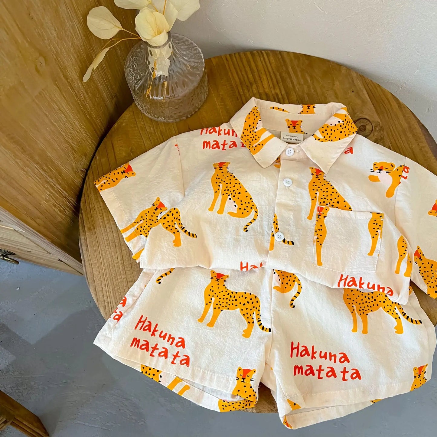 Set de vară pentru copii, cu desene animate, confortabil, din bumbac, 1-5 ani