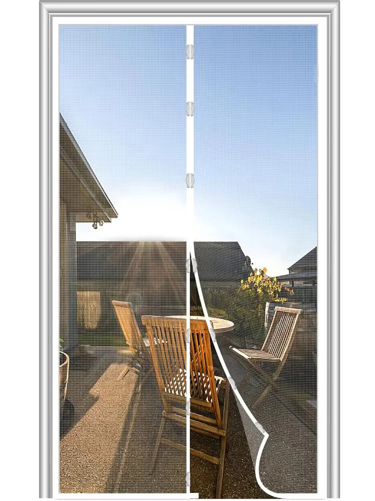 Magnetic Screen Door Retractable Mesh Doors Pet Net Patio Hands Free Magic Closure Mosquito Curtain Heavy Duty Kid Friendly